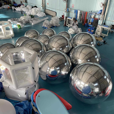 Kommerzielle Dekoration PVC Aufblasbare Kugel Handling Festival Aufblasbare Spiegelkugel Große glänzende Aufblasbare Kugel