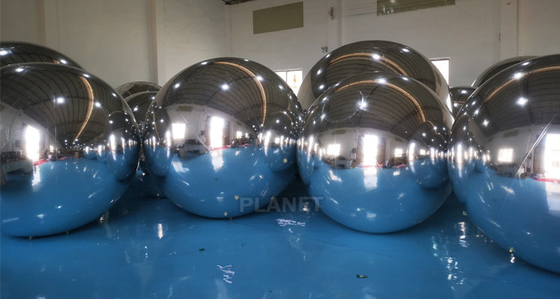 Party Aufblasbare Werbeballons Rund aufblasbare Spiegelballon Silber
