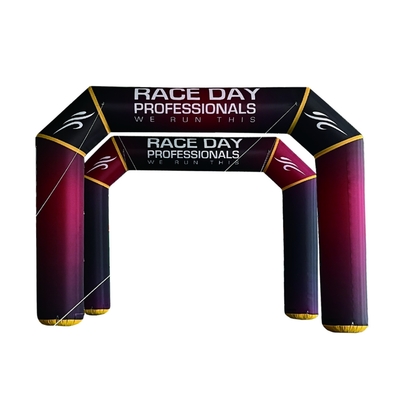 Outdoor Custom Full Printing Start Finish Line Aufblasbogen für Werbung