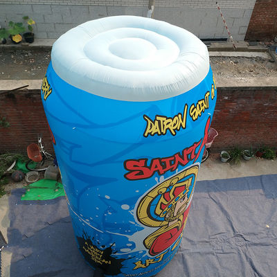 Individuelle Giant Biersaft Werbung aufblasbare Reißverschlusskanne für Promotion Event Flasche Maskottchen Charaktere