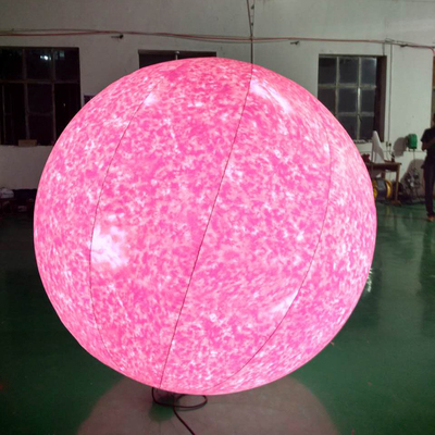 Heiß verkaufter aufblasbarer Heliumballon PVC weiß mit Logo und LED-Licht