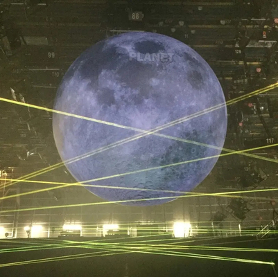 Riesige Werbeverzierung Aufblasemodell Großes Aufblasemondballon mit Led-Licht