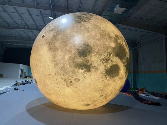 Großhandel Großer aufblasbarer Riesenmond Planet Ballballon Sprung Aufblasbarer Mond mit LED