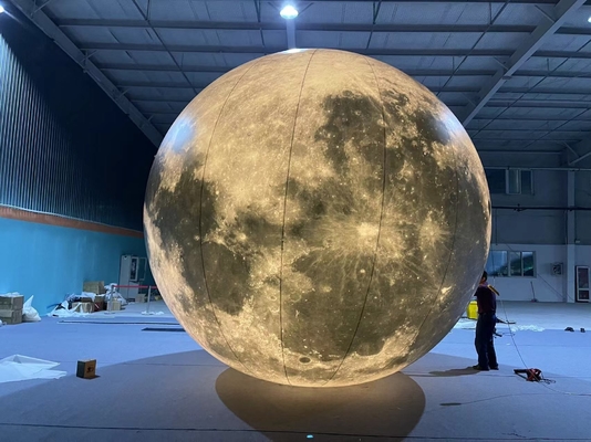Großhandel Großer aufblasbarer Riesenmond Planet Ballballon Sprung Aufblasbarer Mond mit LED