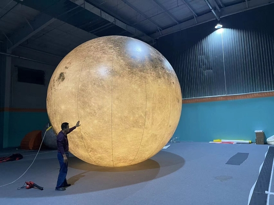 Großhandel Großer aufblasbarer Riesenmond Planet Ballballon Sprung Aufblasbarer Mond mit LED