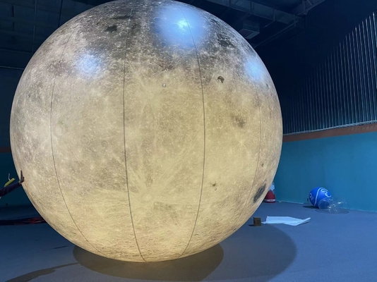 Großhandel Großer aufblasbarer Riesenmond Planet Ballballon Sprung Aufblasbarer Mond mit LED