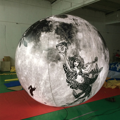 Customized Logo Riesen aufblasbarer Ballon Fliegende Led Licht Helium aufblasbare Flagge Ballon