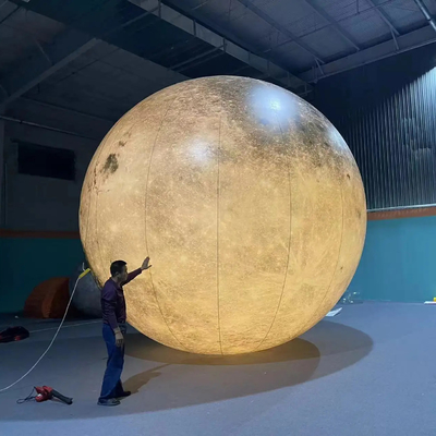 Großes aufblasbares Mondballon Modell Riese Werbe Dekoration Aufblasbares Mondmodell mit wechselndem Led-Licht
