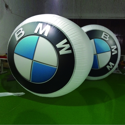 Heiß verkaufter riesiger PVC aufblasbarer Heliumballon PVC weiß mit Logo und LED-Licht