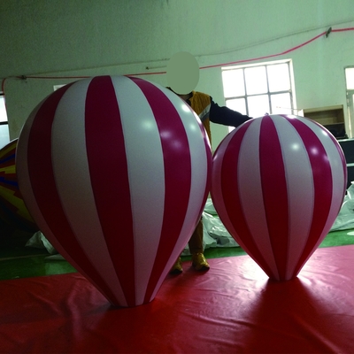 Heiß verkaufter riesiger PVC aufblasbarer Heliumballon PVC weiß mit Logo und LED-Licht