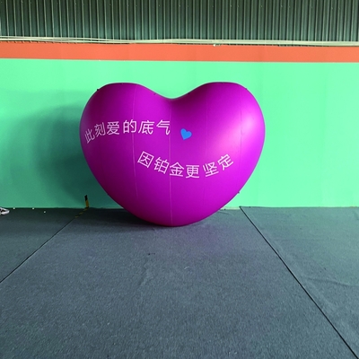 Anpassung PVC DIGITAL PRINT Valentinstag Dekoration Riesen aufblasbares rotes Herz riesiges aufblasbares Herz