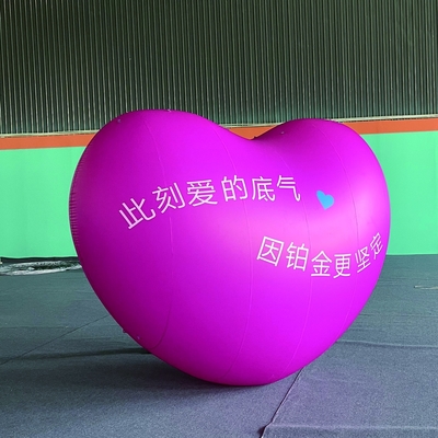 Anpassung PVC DIGITAL PRINT Valentinstag Dekoration Riesen aufblasbares rotes Herz riesiges aufblasbares Herz