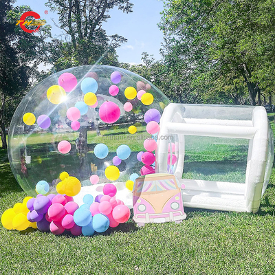 CE zugelassener Bläser Luftpumpe durchsichtiges PVC-Material Kinder spielen Blasenballon Haus