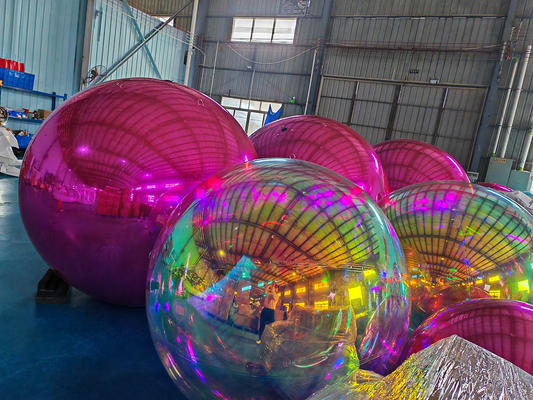 Riesige PVC aufblasbare Spiegelkugel aufblasbar großer glänzender Ball für die Feiertagsdekoration