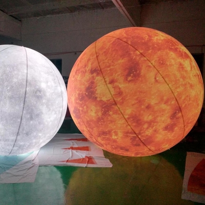 Aufblasbarer Mond 4x4m aufblasbare Dekorationen aufblasbare Planeten Sonnensystem neun Planeten