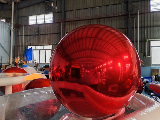 Custom PVC Weihnachtsgroße Spiegelkugel Farben Außendekorative Aufblasbare Reflexionsballons