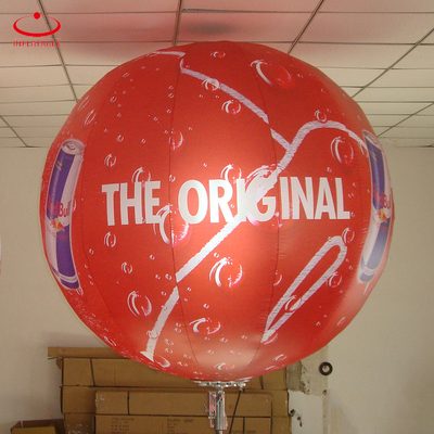 Riesiger PVC aufblasbarer Heliumballon Heiß verkaufter PVC weißer mit Logo und LED-Lichtballon
