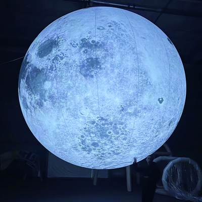 Individuell angefertigter riesiger aufblasbarer Mondplanetenball Werbung Helium aufblasbarer Mondballon mit LED