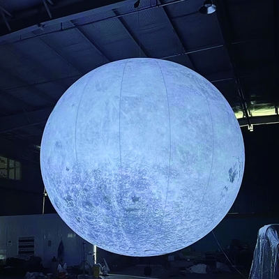Individuell angefertigter riesiger aufblasbarer Mondplanetenball Werbung Helium aufblasbarer Mondballon mit LED