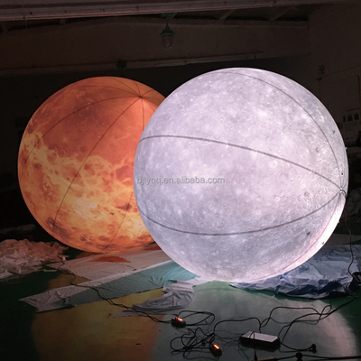 Großer aufblasbarer Mond- und Sonnenballon zum Dekorieren Riesenwerbung Aufblasbarer Mondmodell mit Led weißem Warm und c
