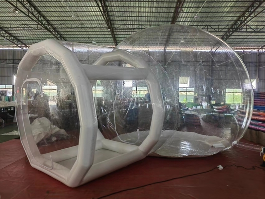 Transparentes Schaumballhaus mit Ballons Hochzeitsfeier Hüpfhaus