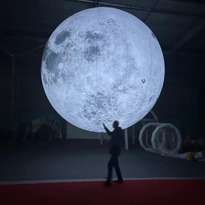 Dekoration Gebraucht Riesenwerbung Aufblasemodell mit Led-Licht Großer Aufblasemondballon kundenspezifische Ballons