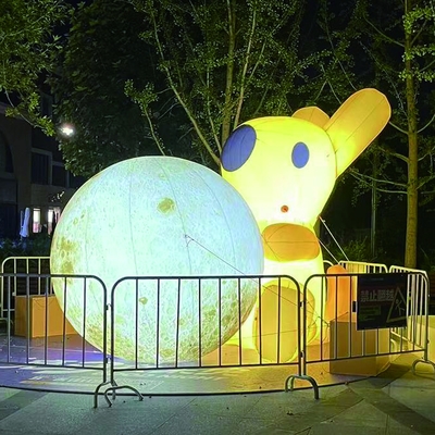 Aufblasbare Mond aufblasbare Dekorationen aufblasbare Ballon mit LED-Beleuchtung im Inneren Party Ballon für Konzertdekorationen