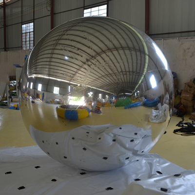 Party Aufblasbare Werbeballons Rund aufblasbare Spiegelballon Silber