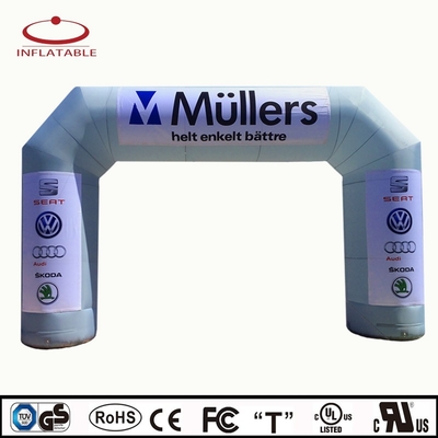 Promotion UV-Druck Logo gedruckt Oxford Custom Aufblasbare Bogen Riesen Aufblasbare Bögen mit LED-Licht