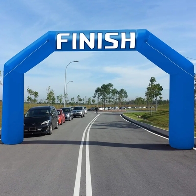 Blau 20ft Aufblasbare Bogen Event Bogen Eingang Ziellinie Aufblasbare Rennen Werbebogen für Marathon