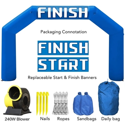 Blau 20ft Aufblasbare Bogen Event Bogen Eingang Ziellinie Aufblasbare Rennen Werbebogen für Marathon