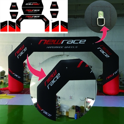 Custom Archway Outdoor Werbung Aufblasbare Led-Bogen Aufblasbare Eingangs-Rennbogen