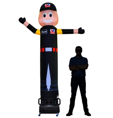 Wahnsinnige Aufblasbare Outdoor Werbung Gebraucht Custom Größe Junge Skydancer Tube Man Air Dancer mit Blaser