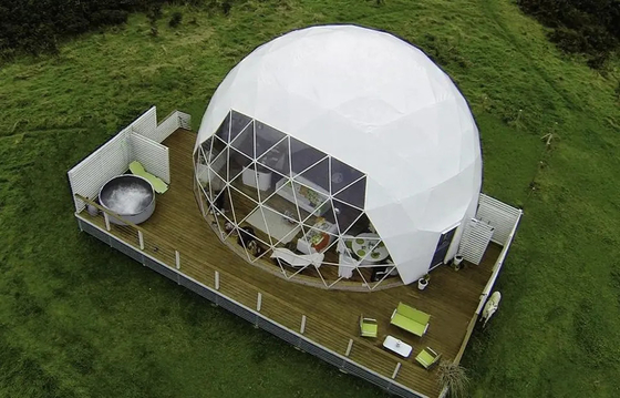 Neue Ankünfte 4 bis 6 Personen 850 g PVC Stoff Hotelzelt Luxus Garten Igloo Dome