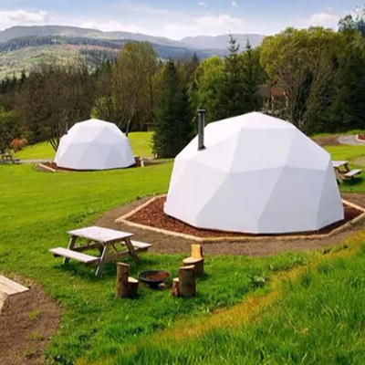 Warmverkauf PVC Stoff durchsichtige Hochzeitsfeier Camping geodätische Kuppel Zelthaus