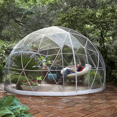 Die PVC-Leinwand durchsichtige Wettersicherung Cover Garten Igloo Gewächshaus 360 Kuppel Zelt