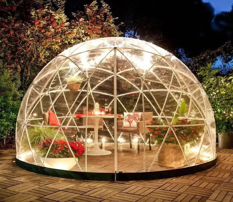 Die PVC-Leinwand durchsichtige Wettersicherung Cover Garten Igloo Gewächshaus 360 Kuppel Zelt