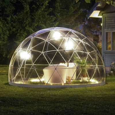 Die PVC-Leinwand durchsichtige Wettersicherung Cover Garten Igloo Gewächshaus 360 Kuppel Zelt