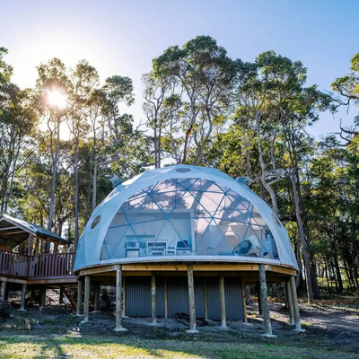 Neues Design Luxus Outdoor Camping PVC Wohnzimmer Glamping Kuppel Resort Zelt Hotel