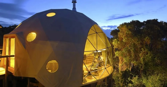 Neues Design 4 bis 10 Personen 850g PVC Stoff Glamping Dome Luxuszimmer Zelte
