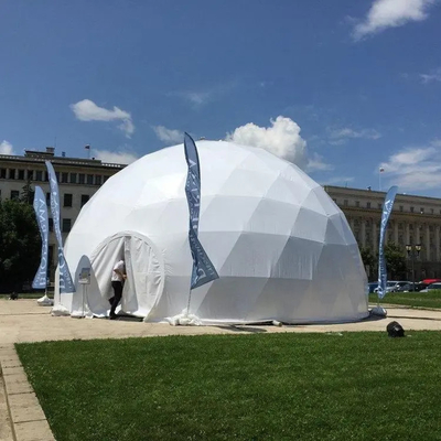 Custom Galvanisierte Stahlstangen PVC Glamping Geodätische Kuppel Zelthaus