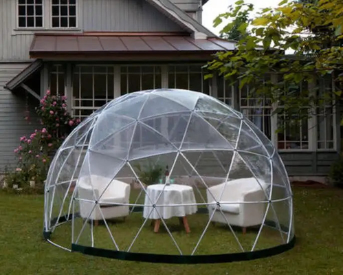 größeres Bild Hinzufügen zum Vergleichen Teilen Luxus 6m PVC Winterschnee beheiztes Camping Halbkuppel Zelt für Wüste