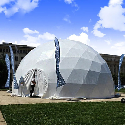 Fußball Diameter Luxury Resort 5M Geodätische Aluminium Igloo Zelt