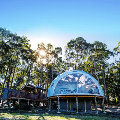 Fußball Diameter Luxury Resort 5M Geodätische Aluminium Igloo Zelt