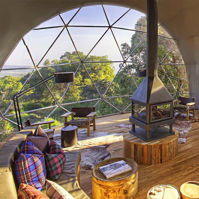 Fußball Diameter Luxury Resort 5M Geodätische Aluminium Igloo Zelt
