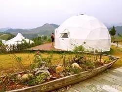 Igloo Glamping Geodäsische Kuppelzelt Winter PVC Stoff 2-10 Menschen Leben