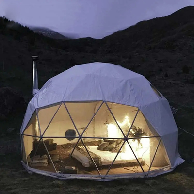 9m Geodäsische Kuppel Campingzelt Luxus PVDF Gabric Outdoor PVC