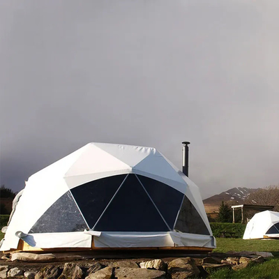 Camping 4 Jahreszeit Geodäsische Zelte Kuppelhaus Aufblasbar Transparent