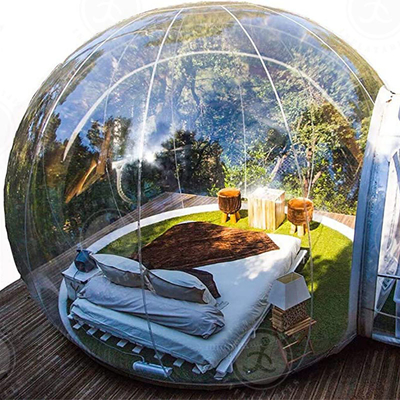 Spaßhaus Riese Klar aufblasbares Bubble-Zelt Kristall Igloo-Kuppel transparent