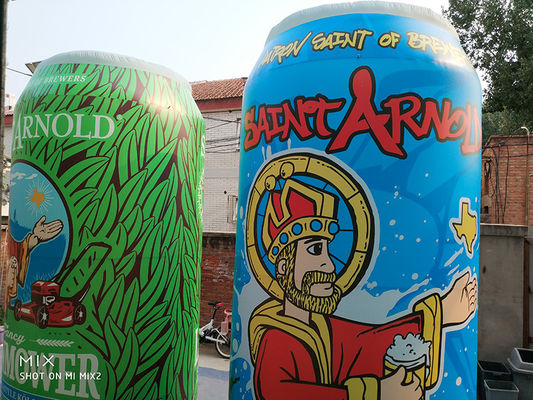 Individuelle Giant Biersaft Werbung aufblasbare Reißverschlusskanne für Promotion Event Flasche Maskottchen Charaktere